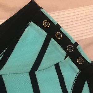 Talbots Striped Weekend Tee w/buttons on shoulders